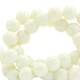 Opaque glass beads 4mm Off white
